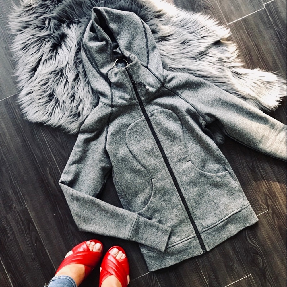 LULU 🍋 SCUBA HOODIE III • SPECKLED BLACK SZ 4